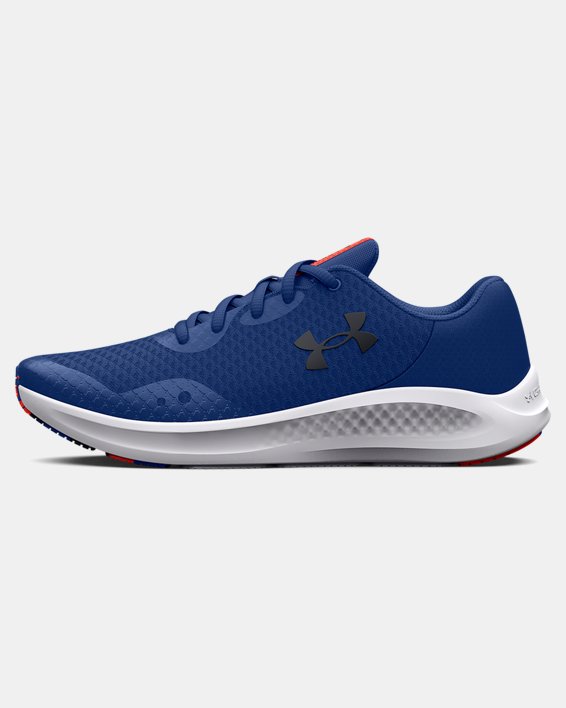 Boys' Grade School UA Charged Pursuit 3 Running Shoes in Blue image number 5